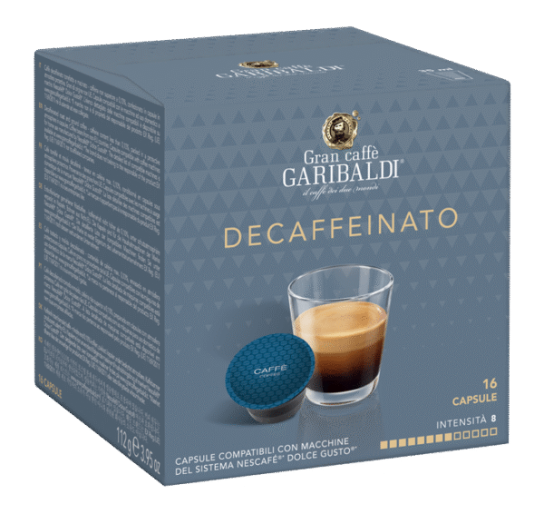 DOLCE GUSTO Coffee capsules GRAN CAFFE GARIBALDI Decaffeinato, 16 pcs